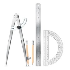 Compass Geometry Tool, Drawing Compass, Professional 12 12 inches 2 Pencils