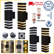 Up & Down LED Outdoor Wall Light – IP65 Waterproof Modern Exterior Sconce (E27)