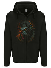 A Mean Gorilla Mens Zip Up Hoodie