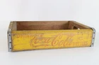 Vtg 60s 1968 Coca Cola Distressed Wood Crate Box Holder Tray Country Farm USA