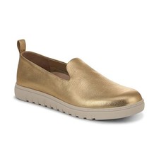 Sale Vionic Women's Uptown Willa Slip On Sneaker Gold Leather Medium Width