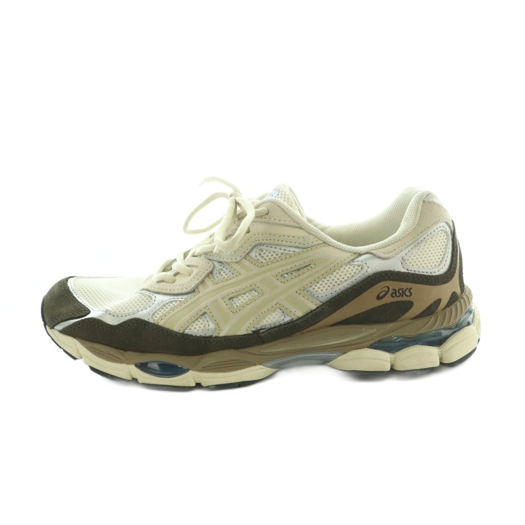 Asics Mens Sneakers US95 275cm Offwhite Brown Silver Used B