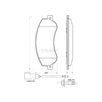 Bremsbelagsatz Scheiben 18,8 Mm Triscan Iam-Expertise FüR U.A. Ford Transit
