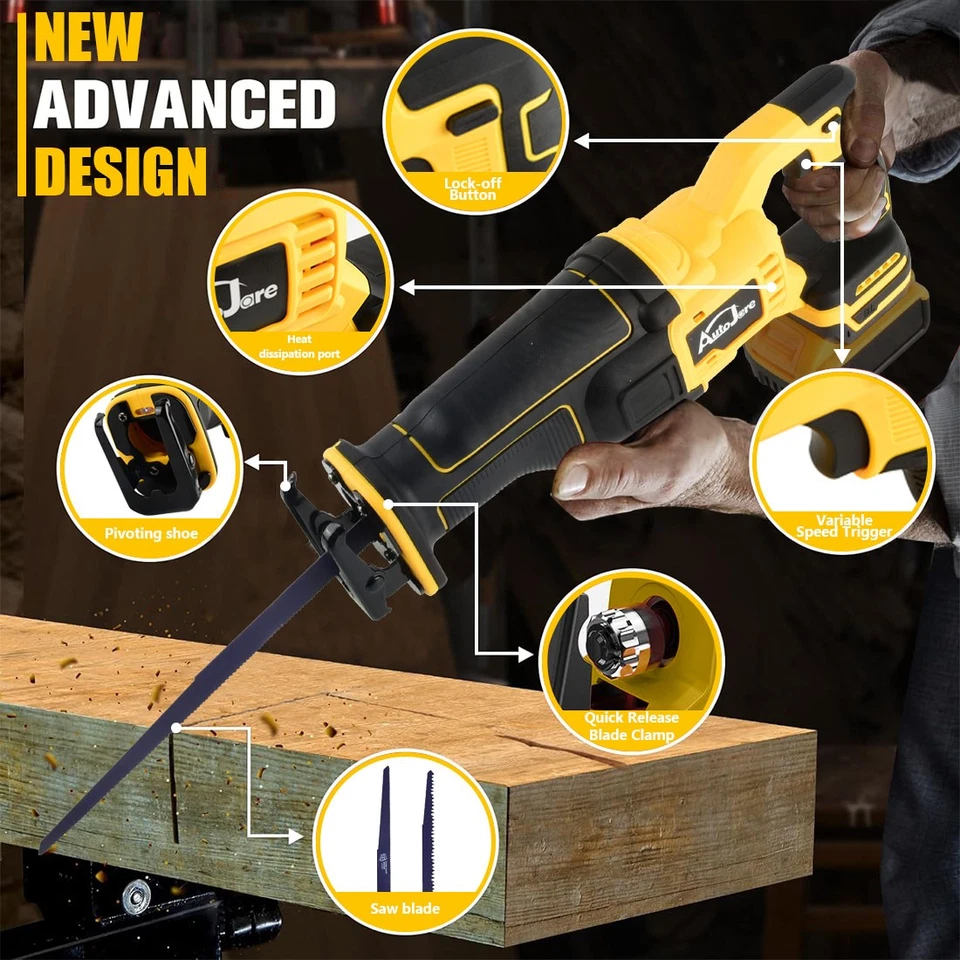 FOR DeWalt DCB206 20V MAX XR Brushless Cordless Reciprocating Saw, Tool Only - Image 2 of 4