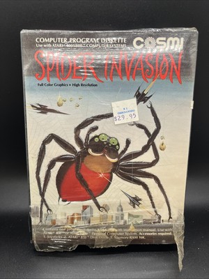 Cosmi Spider Invasion Game Atari 400, 800, Commodore Vic 20, TI 99 4/A