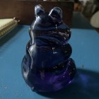 Smiling Fenton Rosemilk Violet Hand Painted House Hippo.  Signed J Powell — photo 4