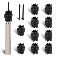 13 Pack Spot Weld Cutter Set Double-Sided Drill Bit Hex Shank Hole Cutters