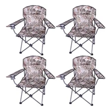 Four Seasons Courtyard Oversized Polyester Arm Chair w/Durable Steel Frame, Camo