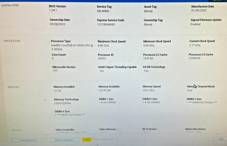 Dell OptiPlex 5090 SFF PC - i5-10600 - 16GB RAM - 1TB SSD - WIN11 (OFFERS OK) - Image 2 of 4