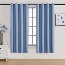 Grommet 100 Blackout Curtains for Bedroom 72 inches Long 2 Panels Set Blocki