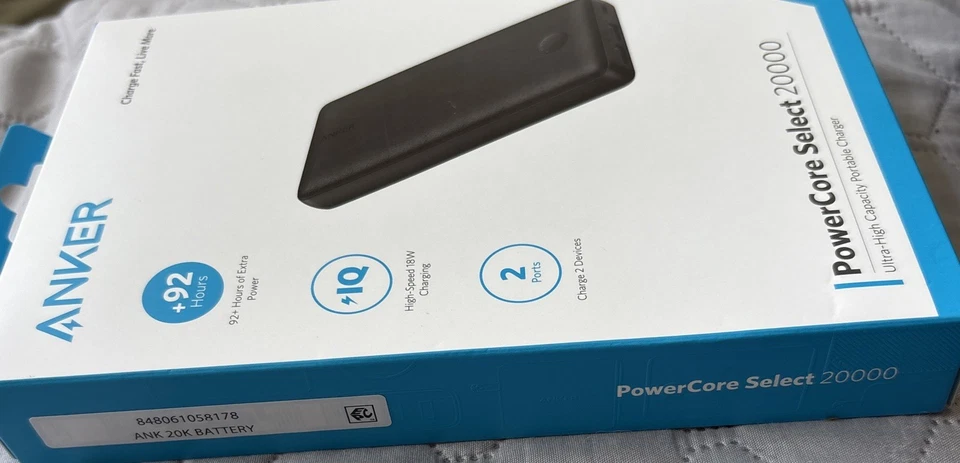 Cargador Portátil USB Doble Anker PowerCore Select 20000mAh Banco de Alimentación Batería Nuevo Foto 3 de 4
