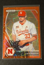 2021 Panini Prizm Draft Picks - Cade Povich #PDP98 Red Velocity Prizm (RC)