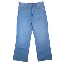 Aeropostale Jeans Womens 14 36x33 Blue High Rise Wide Leg 100 Cotton 90s New
