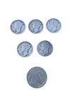 Lot Of 5 Silver Dimes (1928-1944) 1 Buffalo Nickle (No Date)
