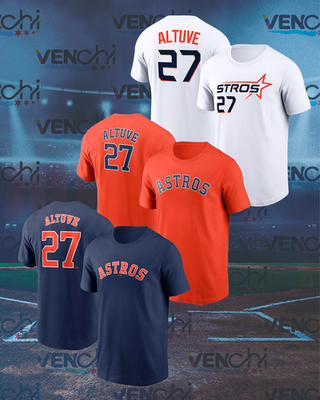 MLB Houston Astros Altuve 27 ユニフォーム Jose Altuve #27 Houston Astros Team Name & Number Player SHIRT