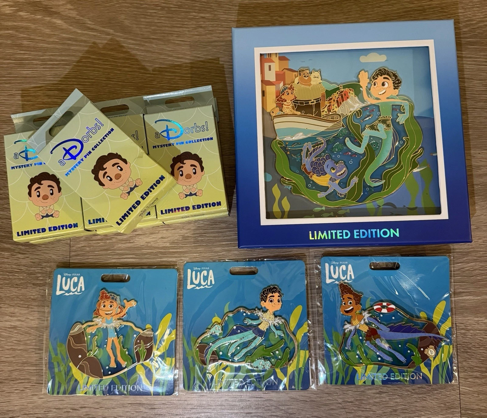 WDI MOG Luca Pin Set LE 300 - 7 sealed aDorbs! boxes, 3 mini jumbos, 1 jumbo