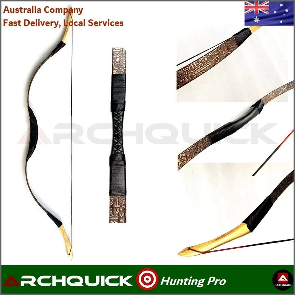 ARCHQUICK Traditional Bow Longbow Recurve Bow For Hunting Target RH & LH