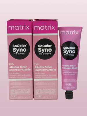 MATRIX SOCOLOR SYNC PRE-BONDED 10WN ALKALINE TONER HAIR COLOR  2 OZ NWB LOT OF 2