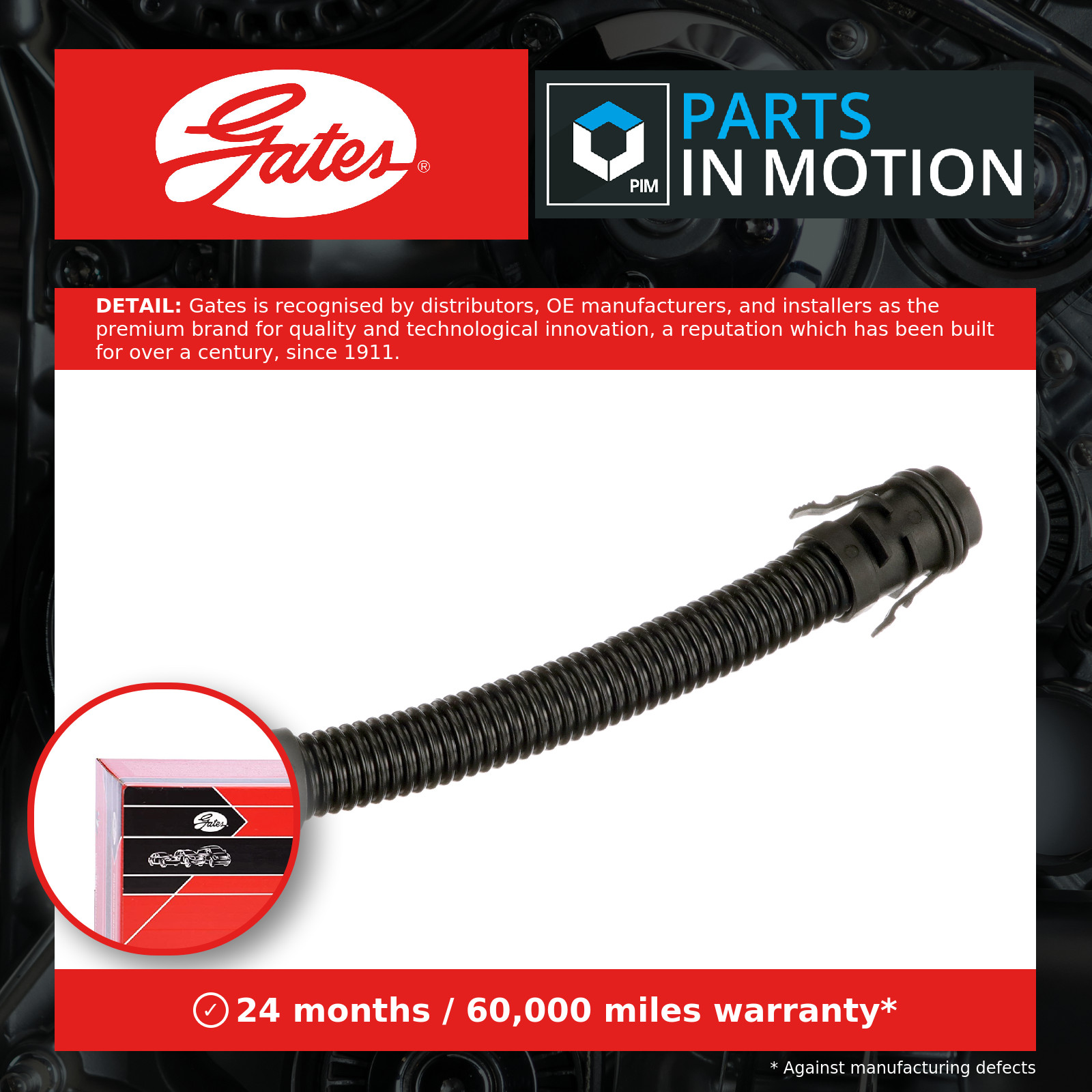 GATES EMH572 Hose, crankcase breather for ALPINA,BMW - Image 11