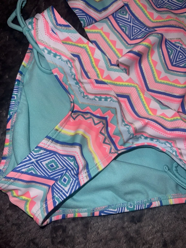 Купальный лот для девочек — размер 10, два танкини Justice и махровая ткань One Gap - Изображение 3 из 4