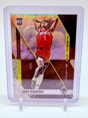 2023-24 Panini Phoenix NBA Fade to Black Amen Thompson #21 Silver Holo Rookie RC