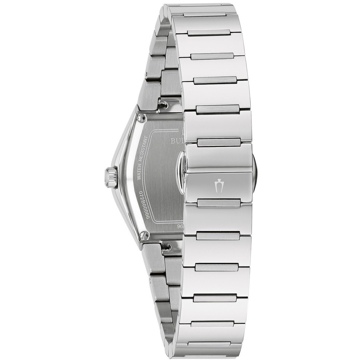 Bulova Women's Gemini Blue Toneau Silver Stainless Steel Quartz