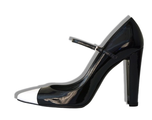 STUART WEITZMAN Sz 10 Black Patent Capsize Mary Jane Point Toe Pumps Heels - Picture 5 of 5