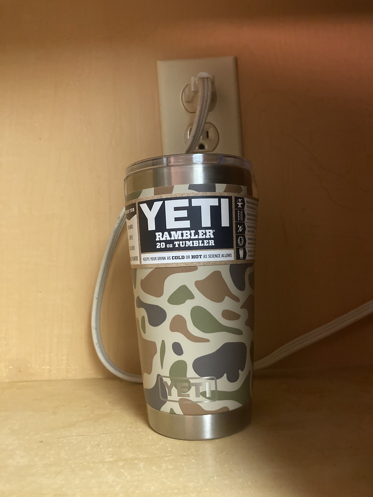 Yeti 20oz Rambler Tumbler With Magslider Lid OG Duck Camo New