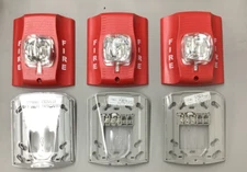 Lot of 3 System Sensor SprectrAlert SR 14N223 Strobe Red, "Fire" (b221)