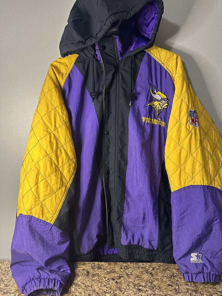 MINNESOTA VIKINGS 90s Pro Line STARTER Jacket VTG Hooded