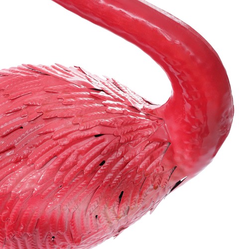 3 Pack Flamingo Garden Statue Pink Sculpture Decor Yard Art Metal Statues New - Picture 10 of 16