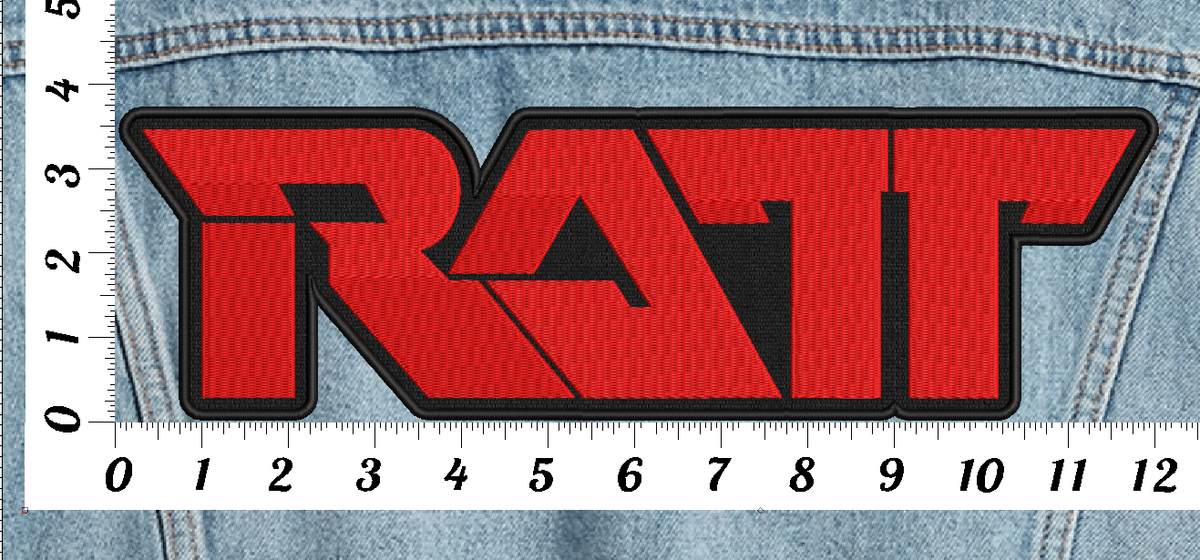 RATT BACK Patch Embroidered High-Quality Ratt Band Logo RATT BACK Patch Embroidered High-Quality Ratt Band Logo