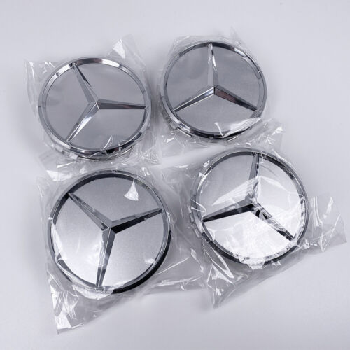 Pour Mercedes Benz cache moyeu 4 x 75 mm couvercle jantes enjoliveurs enjoliveurs emblème - Photo 1/6