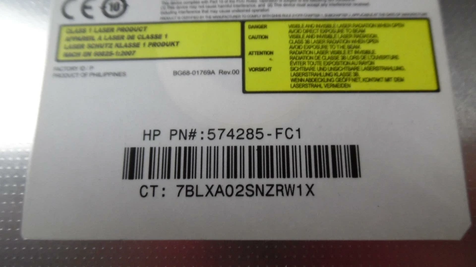 HP Pavilion G7-1117CL CD DVD-RW Drive w/Bezel - TS-L633 574285-FC1 - Image 4 of 4