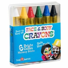 Dress Up America Face Paint Kit - Face and Body Paint Crayons - 6 Piece Set