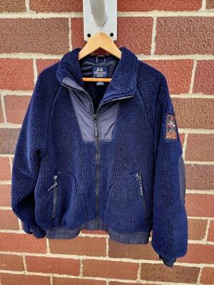 WILLIS & GEIGER DIAPLEX DEEP PILE FLEECE Wool ZIP UP JACKET SZ