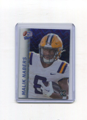 2024 Leaf Pro Set Metal Football Retro Purple Wave Malik Nabers Rookie 2/5