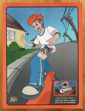 Mini Oreo 2002 chocolate crema impresión anuncio/póster monopatín galleta comida arte 00s