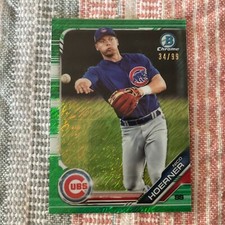 2019 Bowman Chrome Nico Hoerner Green Shimmer #34/99 Cubs 1st Prospect RC