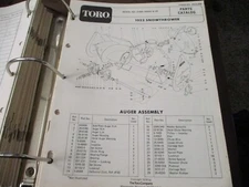 Toro 1032 31995 snow thrower blower Parts Catalog Manual 1976