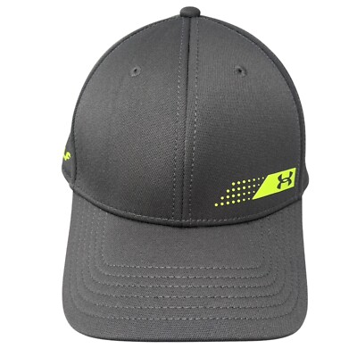 Under Armour Golf Fitted Hat Gray L/XL Lightweight Vented Holes 6 Panel