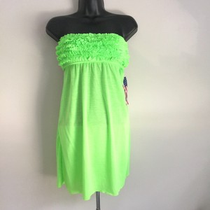 neon green swimsuit cover up