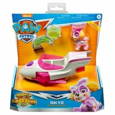 Paw Patrol Mighty Pups Super Paws Skye Vehicle  Figure Lights and Sounds Rare