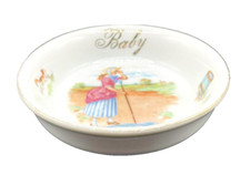 Vintage Germany Porcelain Little Bo Peep Baby Food Dish Bowl