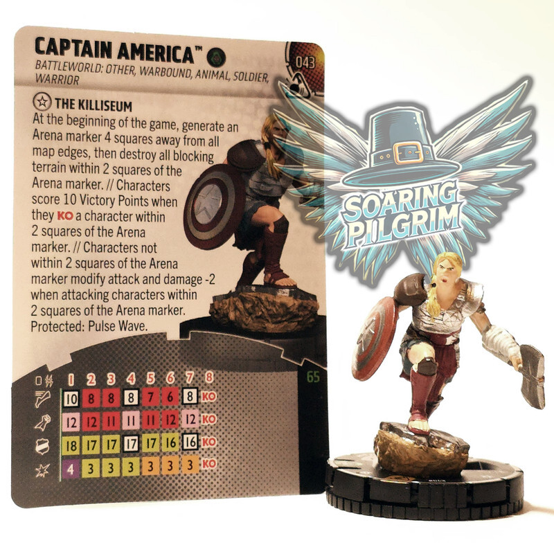 Marvel Heroclix CAPTAIN AMERICA - 043 - CHASE Smash and Destroy