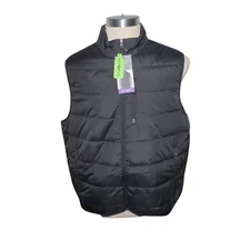 Free Country Men's Super Light Poly Maple Creek Puffer Vest Black Size XXL