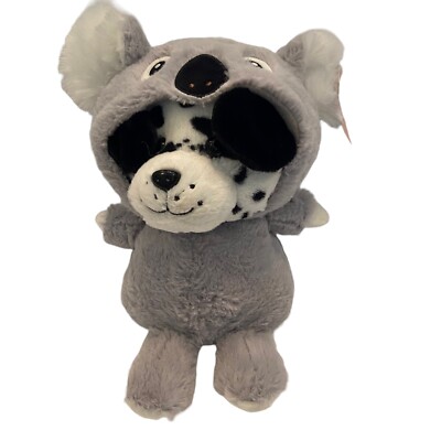 Midwood Brands Toymazing 10'' Dalmatian Dog Dress Up Animal Gray Koala Plush  NEW