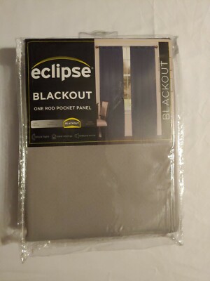 ECLIPSE BLACKOUT  Curtains Darrell Grey THERMAWEAVE Single Panel