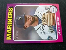 2024 Topps Heritage Baseball Card # 242 Devin Sweet RC - Seattle Mariners  (NM)