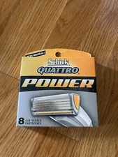 Schick Quattro POWER Razor Blades Cartridges Pack of 8 New In Box